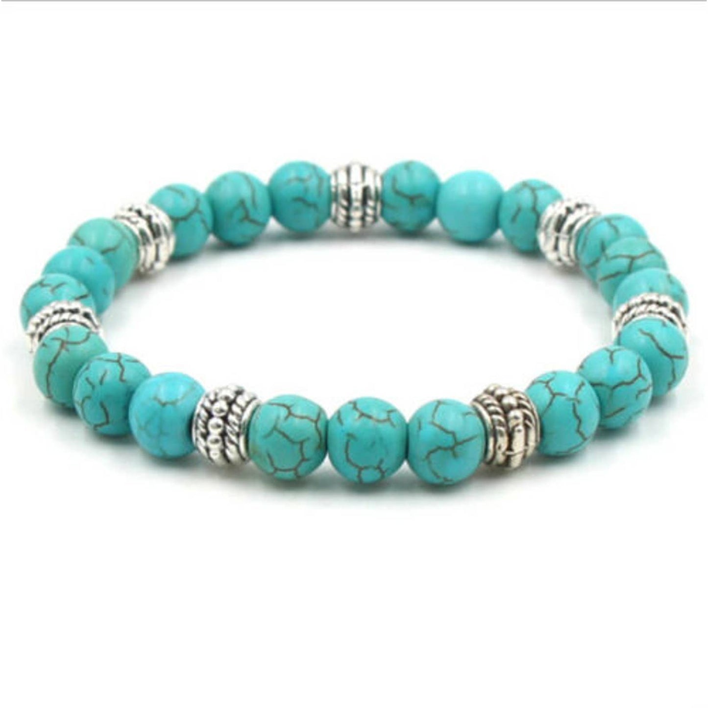 🔴 Bracelet - Turquoise & Silver